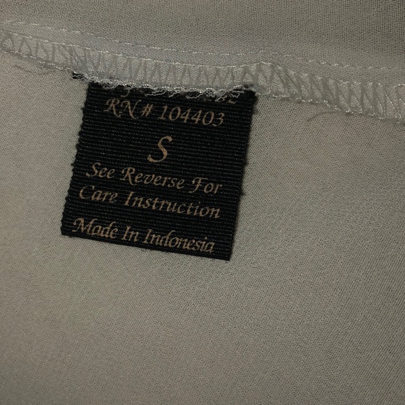 White/leopard button down. - Picture 3 of 3